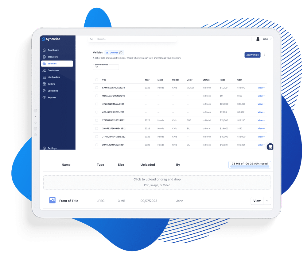 Dealer software solutions record table preview